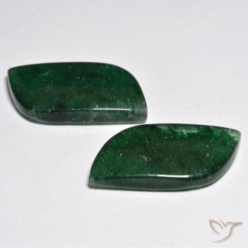 Gemas de Venturina Verde claro natural de 16.92 ct, Elegante, Translúcido
