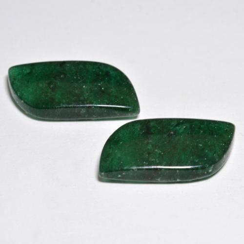 Gemas de Venturina Verde oscuro natural de 12.58 ct, Forma elegante, Translúcido