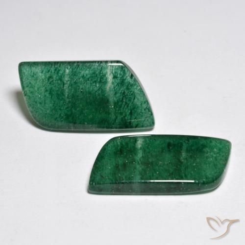 Gemas de Venturina Verde claro natural de 16.47 ct, Elegante, Translúcido