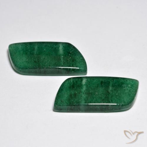 Gemas de Venturina Verde claro natural de 16.47 ct, Elegante, Translúcido