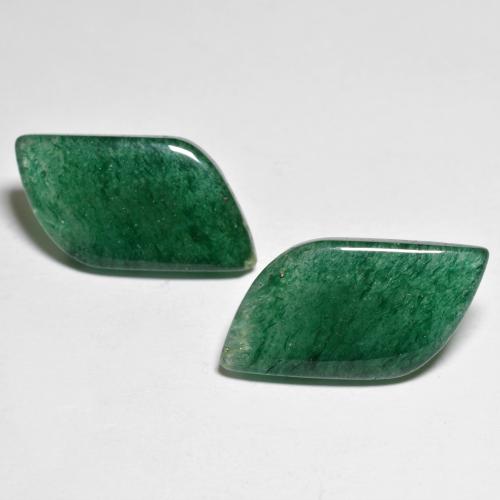 Gemas de aventurina verde natural de 15,80 ct, forma elegante, translúcido