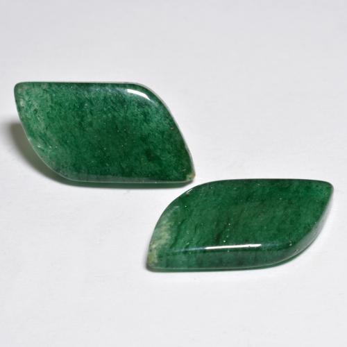 Gemas de aventurina verde natural de 15,80 ct, forma elegante, translúcido