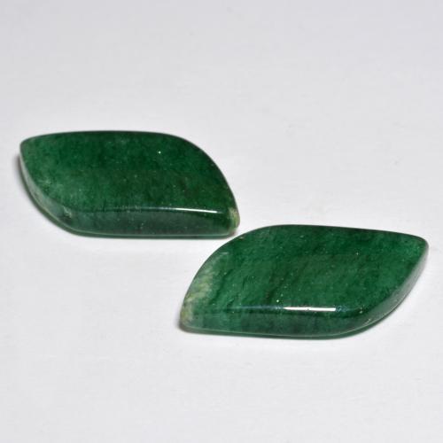 Gemas de aventurina verde natural de 15,80 ct, forma elegante, translúcido