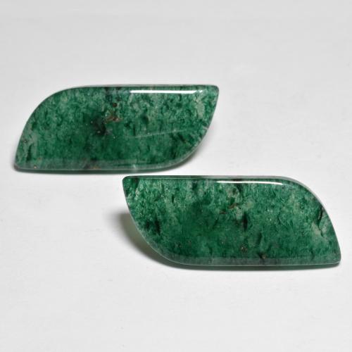 Gemas de aventurina verde natural de 21,64 ct, forma elegante, translúcido