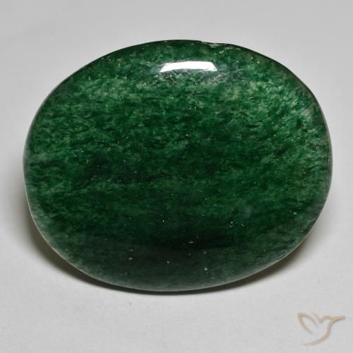 Venturina Verde natural de 38.54 ct, Corte Óvalo, Translúcido