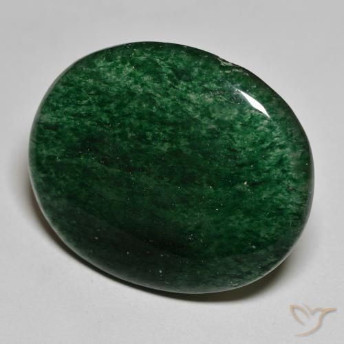 Venturina Verde natural de 38.54 ct, Corte Óvalo, Translúcido