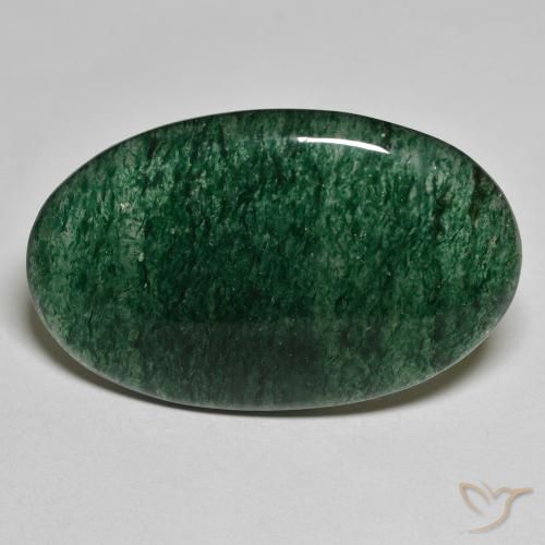 Venturina Verde natural de 32.45 ct, Corte Óvalo, Translúcido