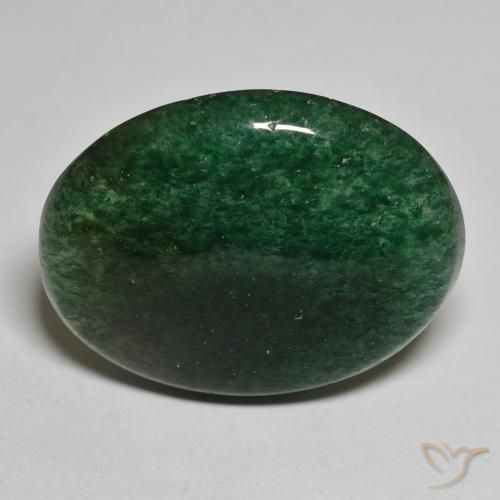Venturina Verde bosque natural de 23.24 ct, Corte Óvalo, Translúcido