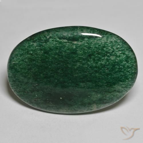 Venturina Verde bosque natural de 45.38 ct, Corte Óvalo, Translúcido