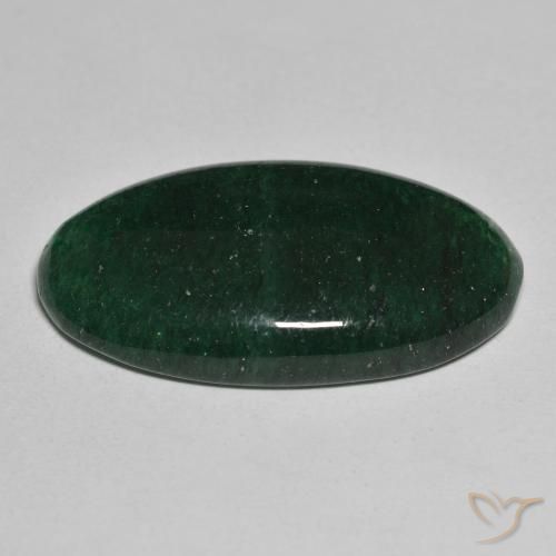 Venturina Verde natural de 24.63 ct, Ovalada, Translúcido