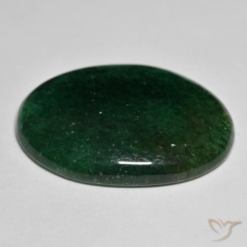 Venturina Verde bosque natural de 24.69 ct, Ovalada, Translúcido