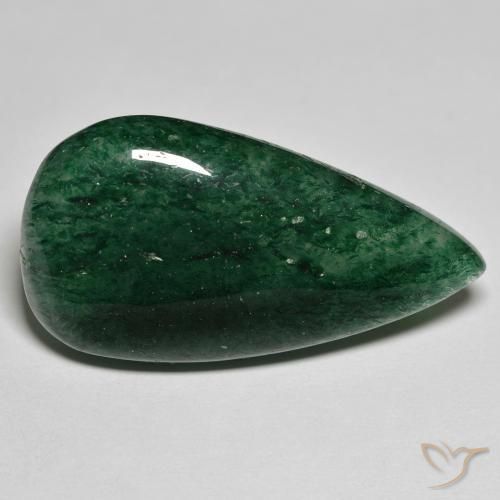 Aventurina verde natural de 26,94 ct, en forma de pera, translúcido