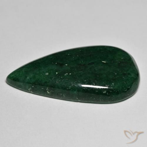Aventurina verde natural de 26,94 ct, en forma de pera, translúcido