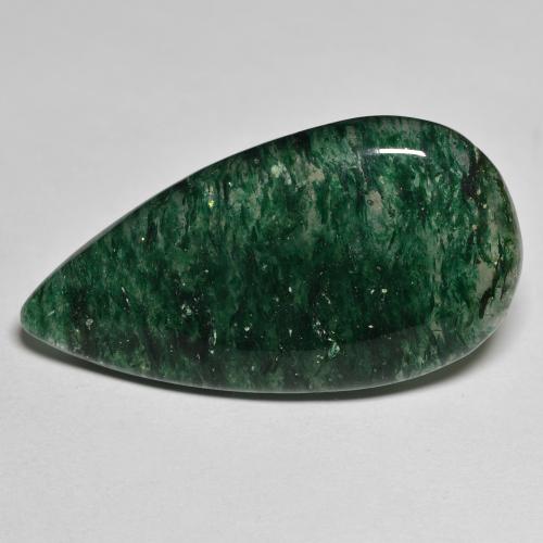 Aventurina verde natural de 24,15 ct, en forma de pera, translúcido