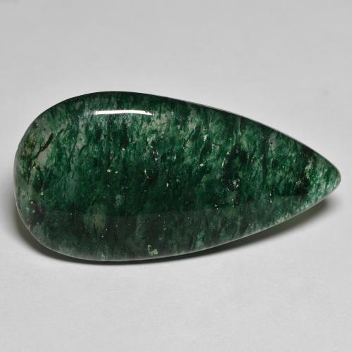 Aventurina verde natural de 24,15 ct, en forma de pera, translúcido