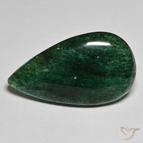 16.85ct Natural Verde bosque Venturina, En forma de pera, Translúcido