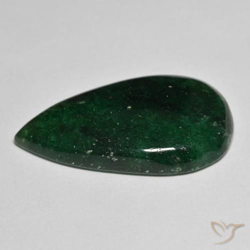Venturina Verde bosque natural de 16.85 ct, En forma de pera, Translúcido