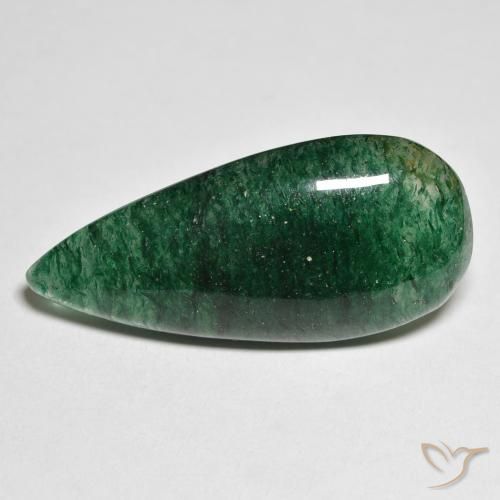17.57ct Natural Verde pino Venturina, En forma de pera, Translúcido