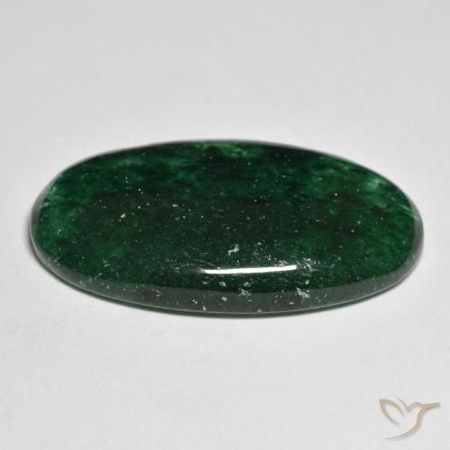 Aventurina verde natural de 26,71 ct, corte óvalo, translúcido