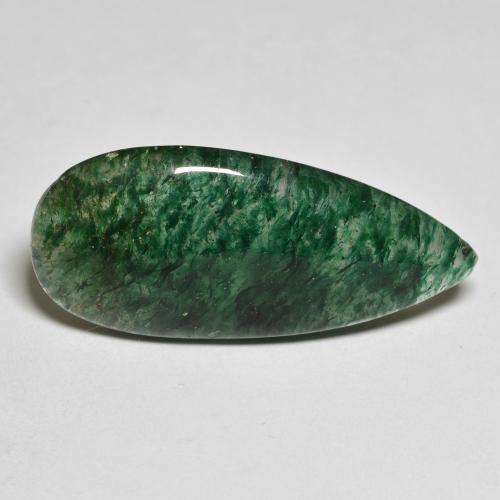 Aventurina verde natural de 11,87 ct, en forma de pera, translúcido
