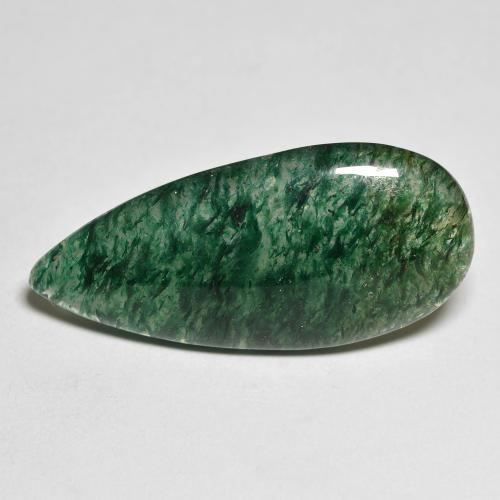 Aventurina verde natural de 11,87 ct, en forma de pera, translúcido