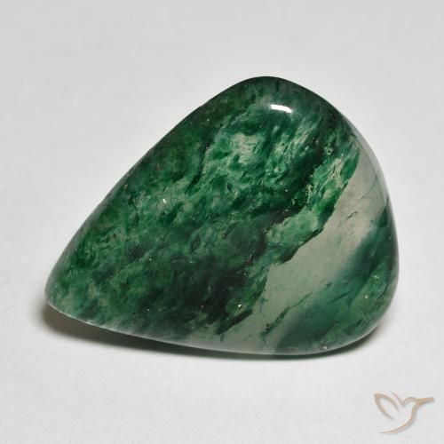 Aventurina verde natural de 18,01 ct, en forma de pera, translúcido