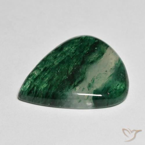 Aventurina verde natural de 18,01 ct, en forma de pera, translúcido