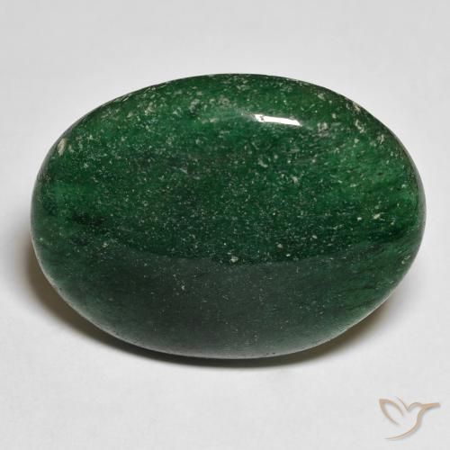 22.76ct Natural Verde medio Venturina, Ovalada, Translúcido