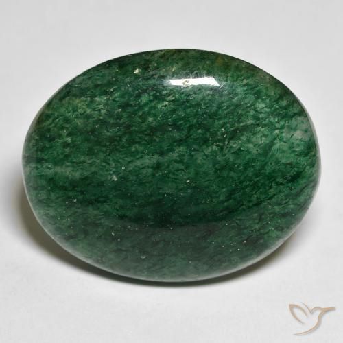Aventurina verde de 25,39 quilates, talla ovalada de 25,7 x 20,7 mm, procedente de Brasil, Photo A