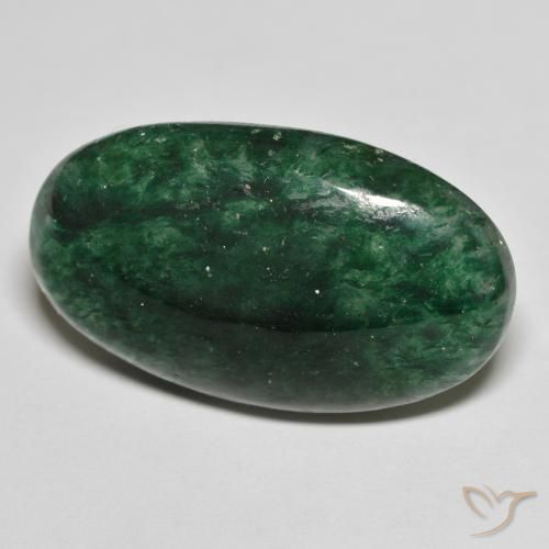 23.00ct Natural Verde oscuro Venturina, Ovalada, Translúcido