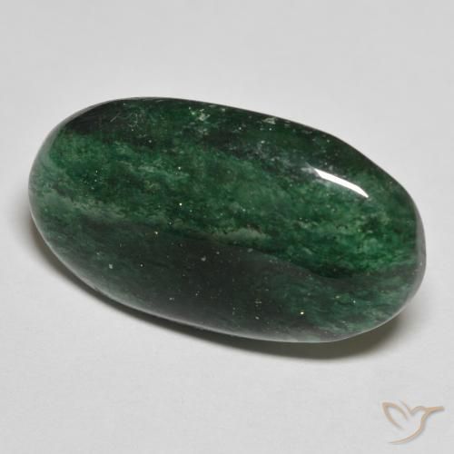 Venturina Verde bosque natural de 15.85 ct, Ovalada, Translúcido