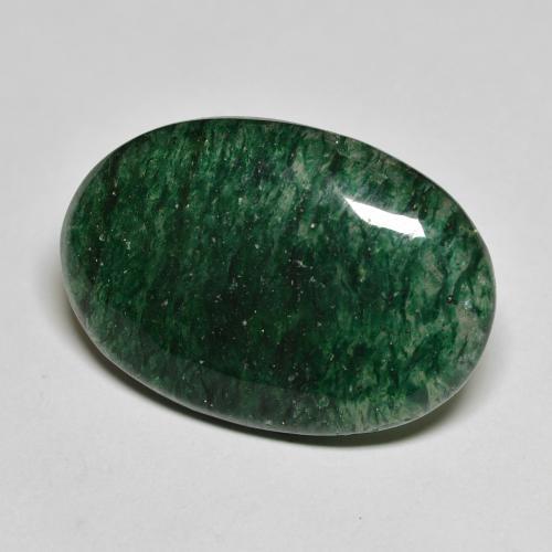 Venturina Verde bosque natural de 18.76 ct, Corte Óvalo, Translúcido