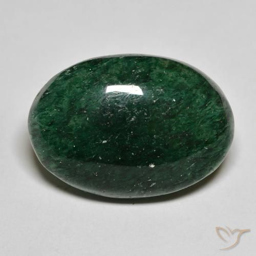 14.88ct Natural Verde bosque frío Venturina, Ovalada, Translúcido