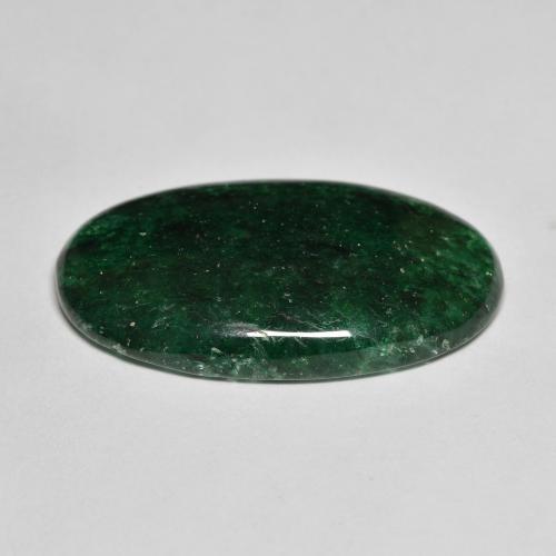 Venturina Verde bosque frío natural de 14.55 ct, Ovalada, Translúcido