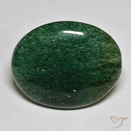 26.73ct Natural Verde bosque Venturina, Ovalada, Translúcido