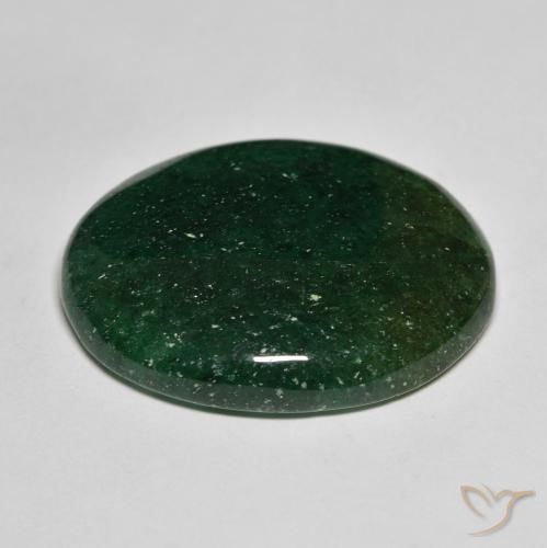 Venturina Verde bosque natural de 26.73 ct, Ovalada, Translúcido