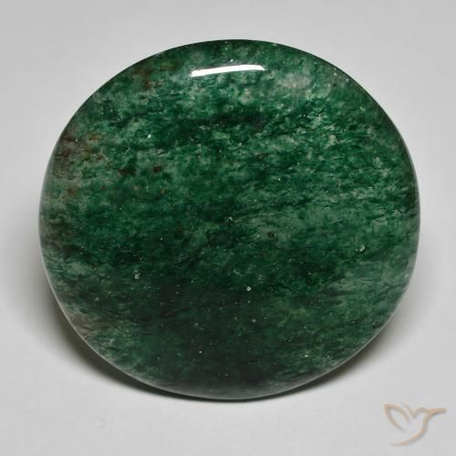 23.36ct Natural Verde oscuro Venturina, Redondo, Translúcido