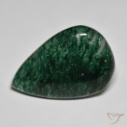 21.15ct Natural Verde bosque frío Venturina, En forma de pera, Translúcido