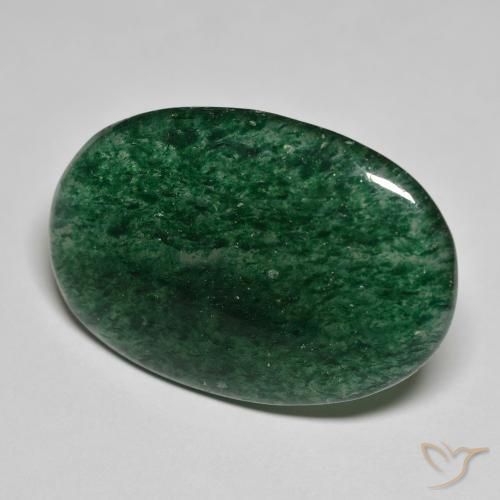 Venturina Verde bosque natural de 23.62 ct, Ovalada, Translúcido