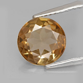 Axinita Marrón dorado natural de 1.83 ct, Corte Redondo, VS
