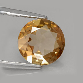Axinita Marrón dorado natural de 1.83 ct, Corte Redondo, VS