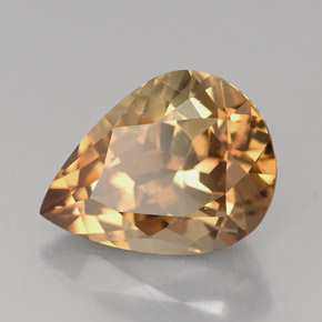 Axinita Marrón dorado natural de 4.63 ct, En forma de pera, VS