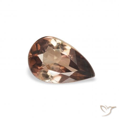 Axinita Marrón oscuro natural de 0.86 ct, En forma de pera, SI