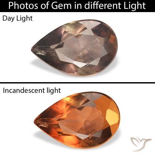 1.04ct Natural Marrón claro medio Axinita, En forma de pera, SI