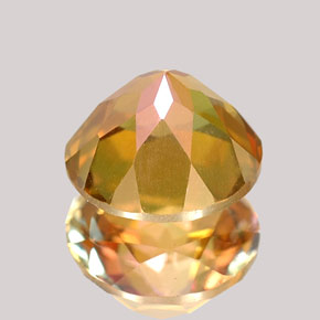 Topacio azotic multicolor natural de 2,49 ct, corte redondo, VVS