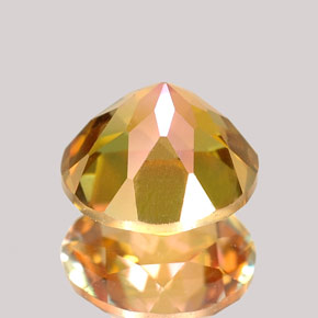 Topacio azotic multicolor natural de 2,63 ct, corte redondo, VVS-VS
