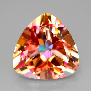 Topacio azotic multicolor natural de 11,76 ct, trillón, VVS