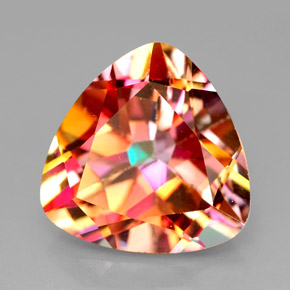 Topacio azotic multicolor natural de 11,76 ct, trillón, VVS