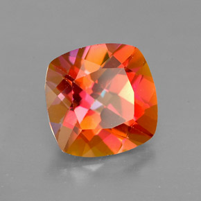 Topacio azotic multicolor natural de 2,51 ct, corte cojín, VVS-VS