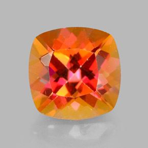 Topacio azotic multicolor natural de 2,67 ct, corte cojín, VVS